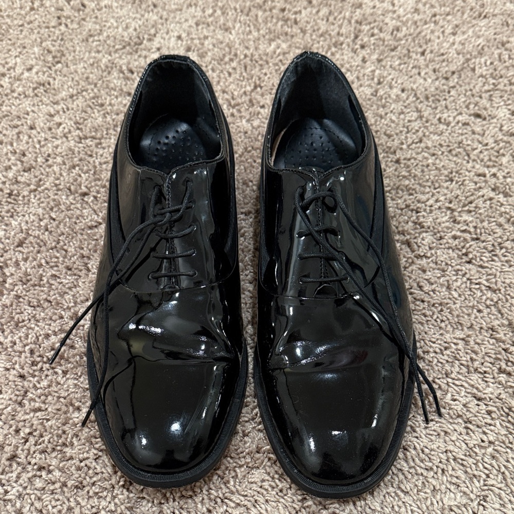 Nunn Bush Glossy Black Men's Derbys